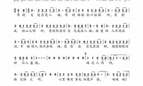 烟雨人间歌词大全简谱教唱_烟雨人间歌词大全简谱